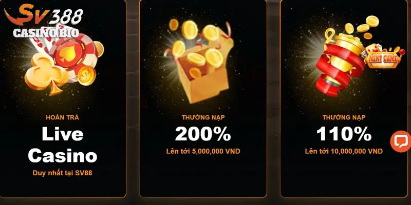 Ưu đãi khi đăng ký Sv388 Casino